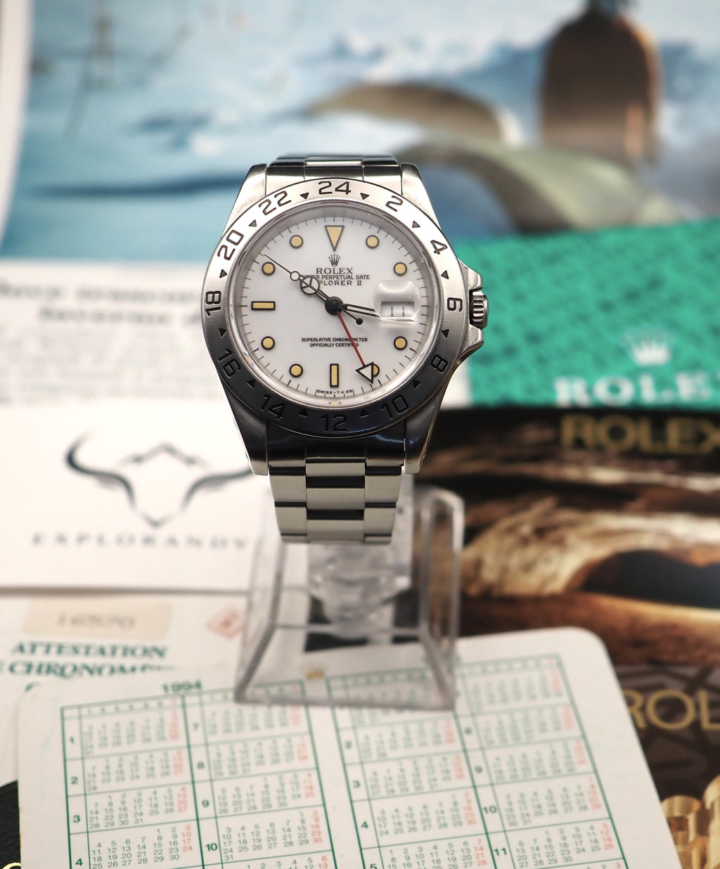 Rolex Explorer II ref. 16570 "Chicchi di mais" - Full Set