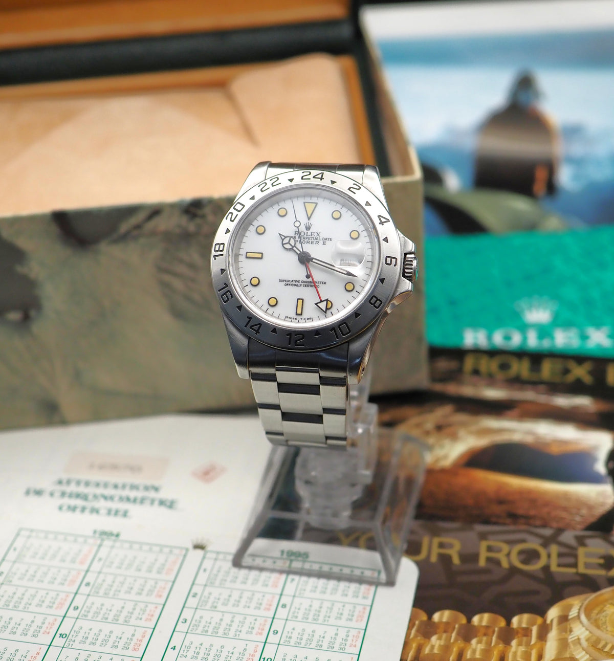 Rolex Explorer II ref. 16570 "Chicchi di mais" - Full Set