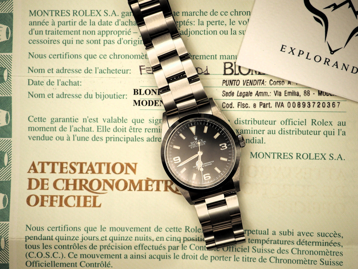 Rolex Explorer I Ref. 14270 – Seriale P (Ultima Produzione) – Full Set – Revisionato 2026